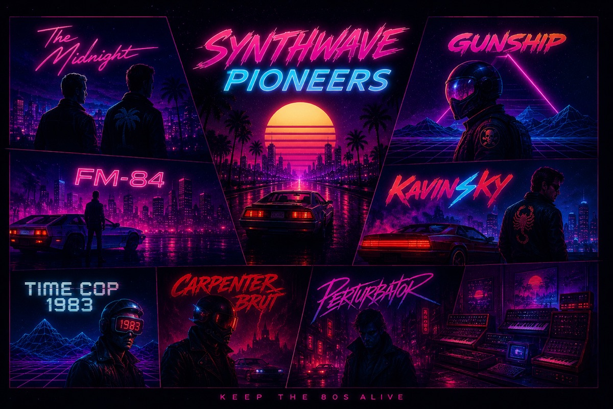 Pioneros y artistas esenciales del Synthwave